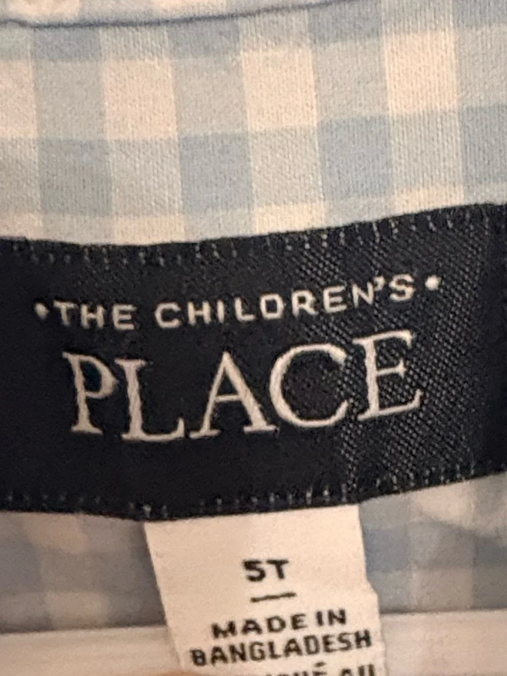 Light Blue Gingham Button-Down Shirt for Boys
